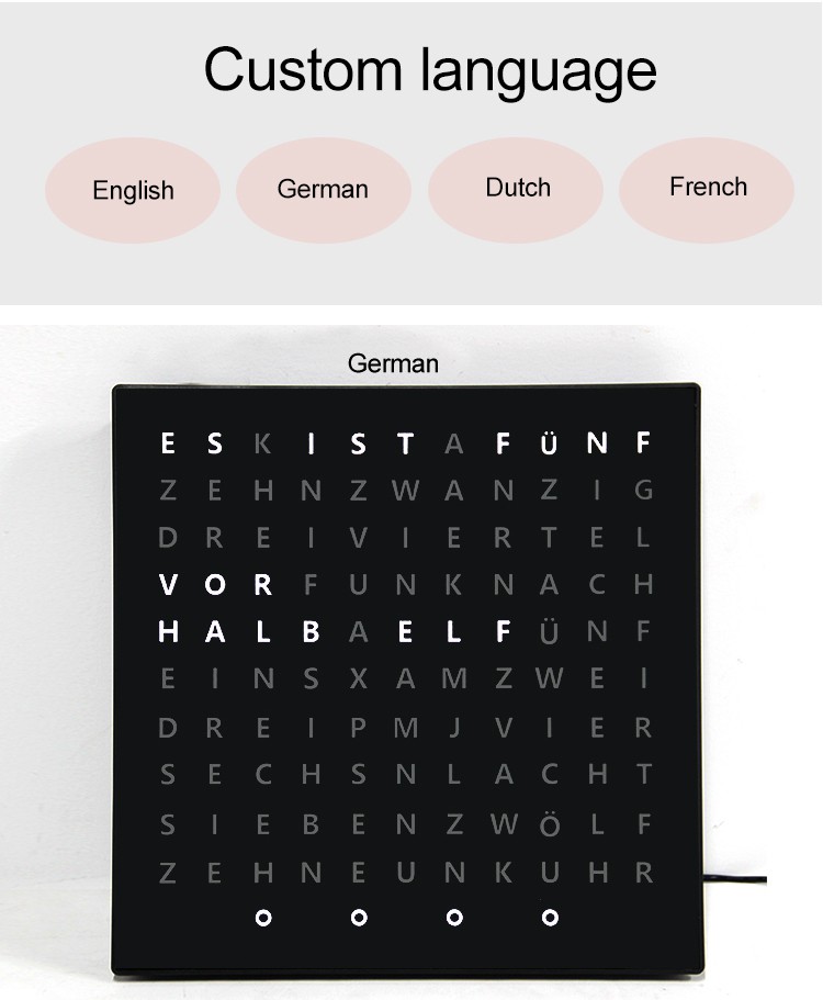 light up electronic word clock light up electronic word clock