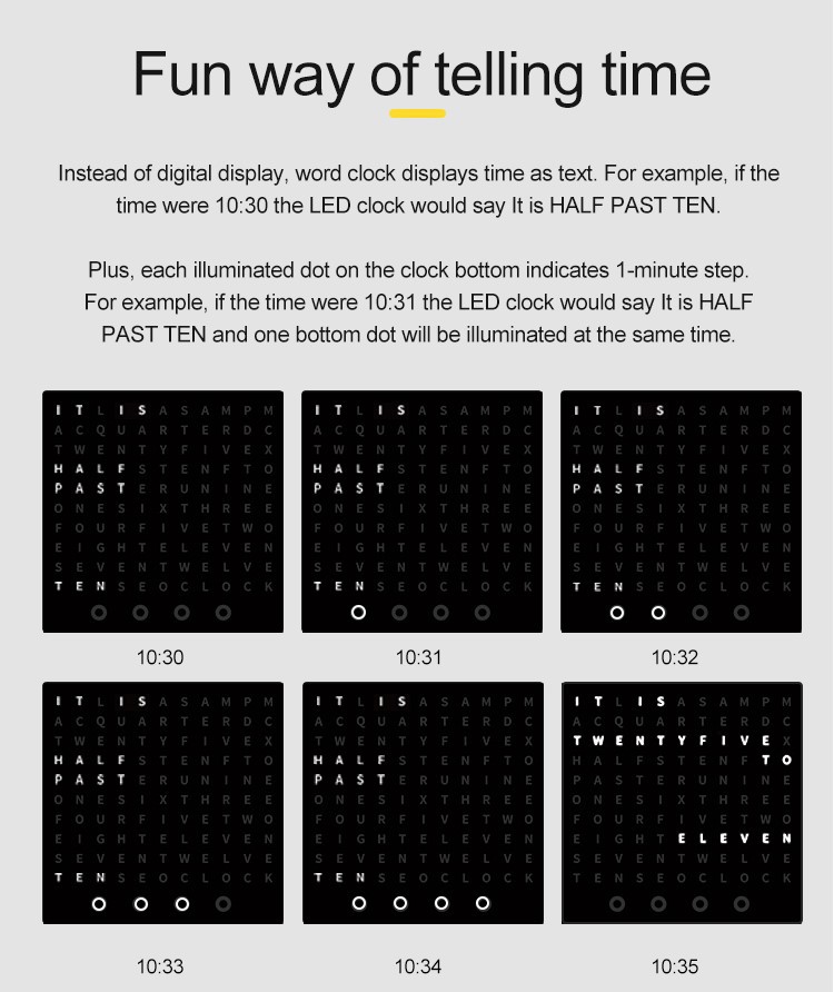WORD CLOCK GERMAN WORD CLOCK GERMAN