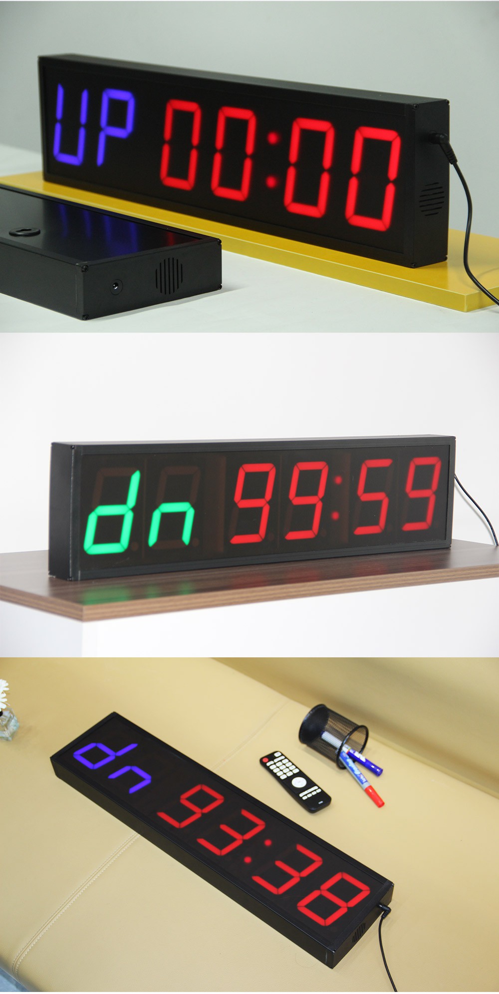 Led Interval Timer Count Down/up Clock Stopwatch With Remote For Home Gym Fitness Q20 Gym Timer Led Interval Timer Count Down/up Clock Stopwatch With Remote For Home Gym Fitness Q20 Gym Timer