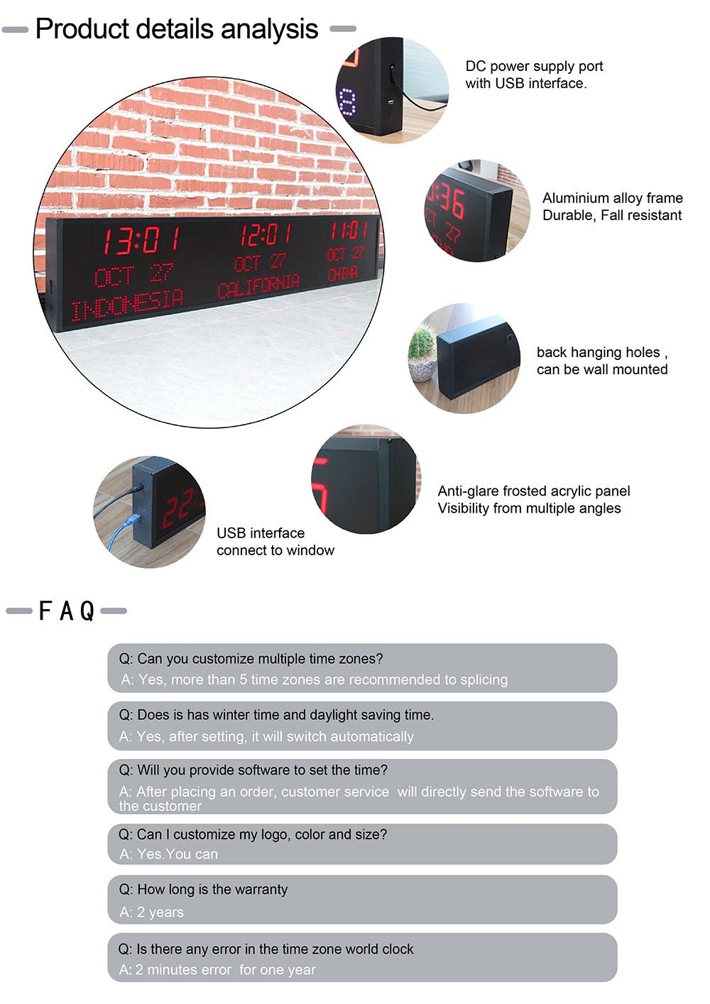 led world clock time zone digital display led world clock time zone digital display
